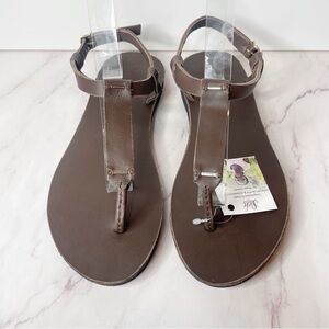 Sseko Leather Brown Sandals Size 6